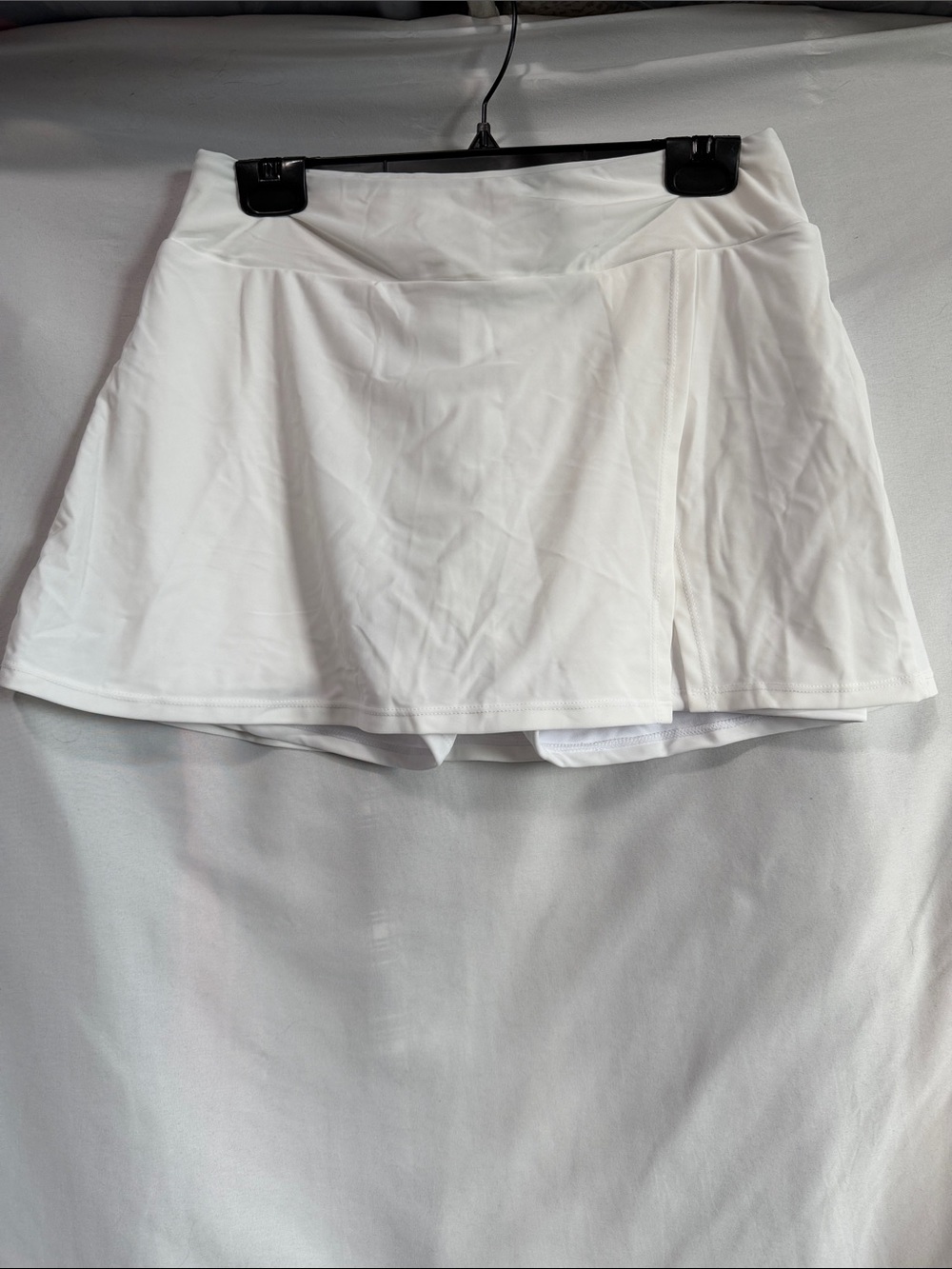 Women's White Athletic Skort with Built-In Liner